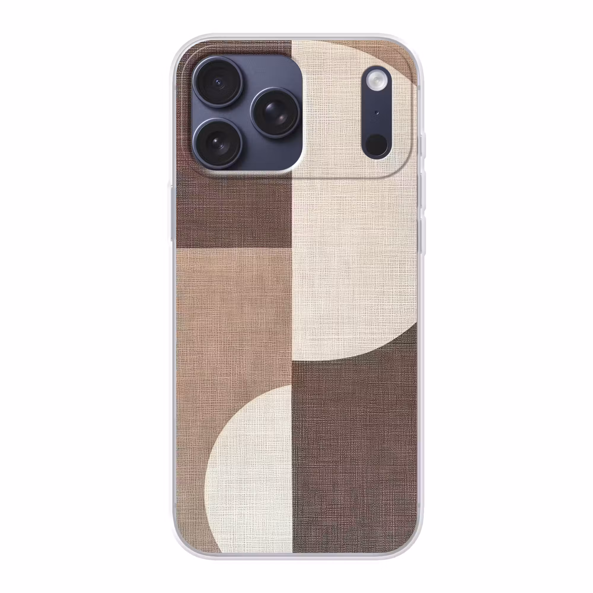Telefoonhoesje Softcase - Raster - Halve cirkels - Contrast
