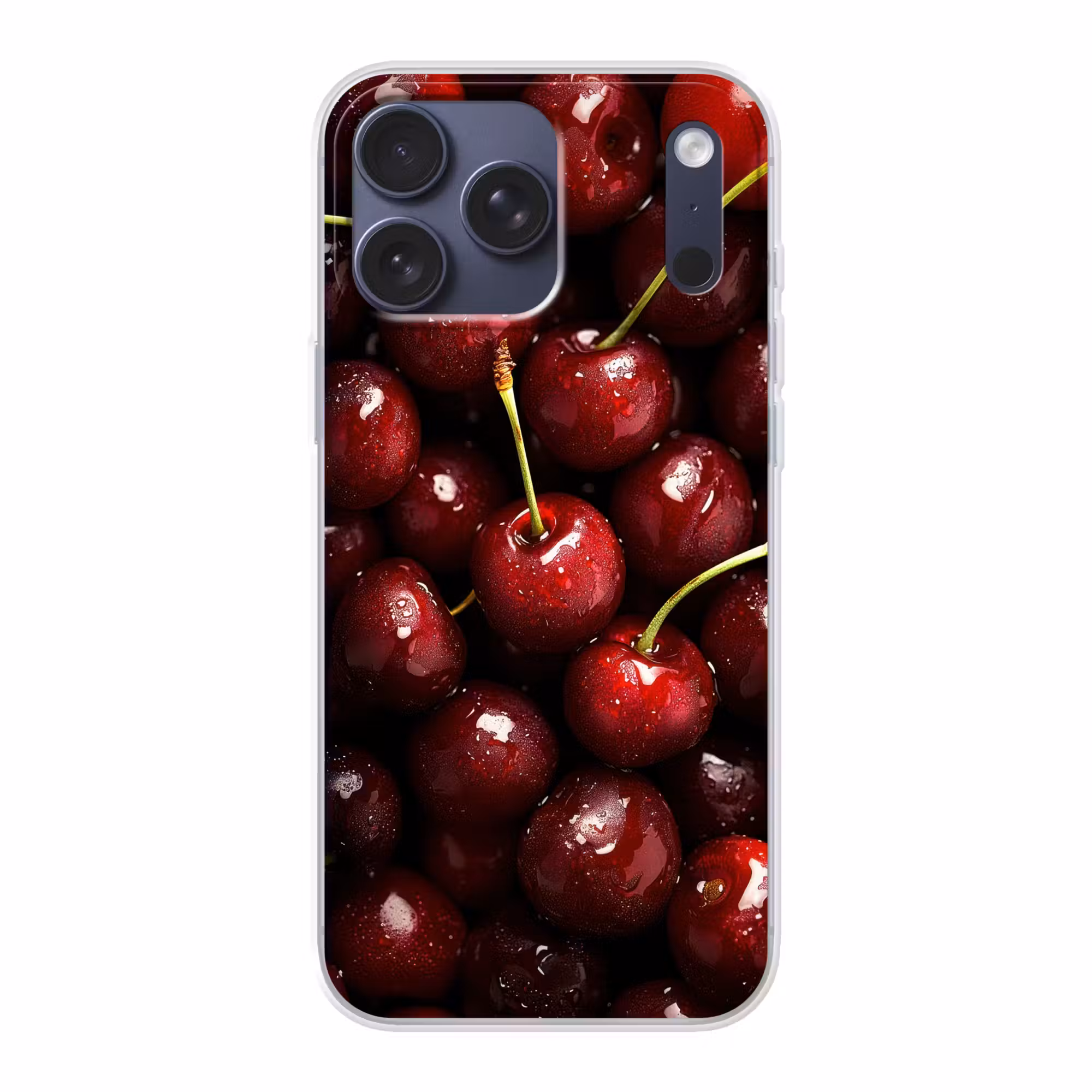 Telefoonhoesje Softcase - Rood - Fruit - Kersen
