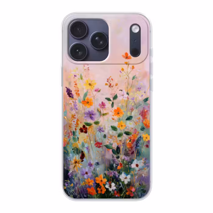 Telefoonhoesje Softcase - Schilderij - Bloemen - Abstract - Kleurrijk