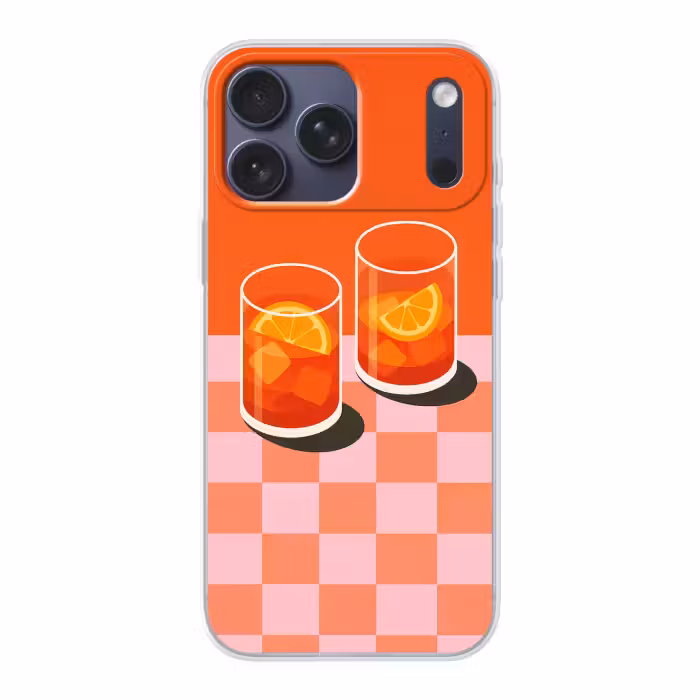 Telefoonhoesje Softcase - Sinaasappel - Glazen - Oranje