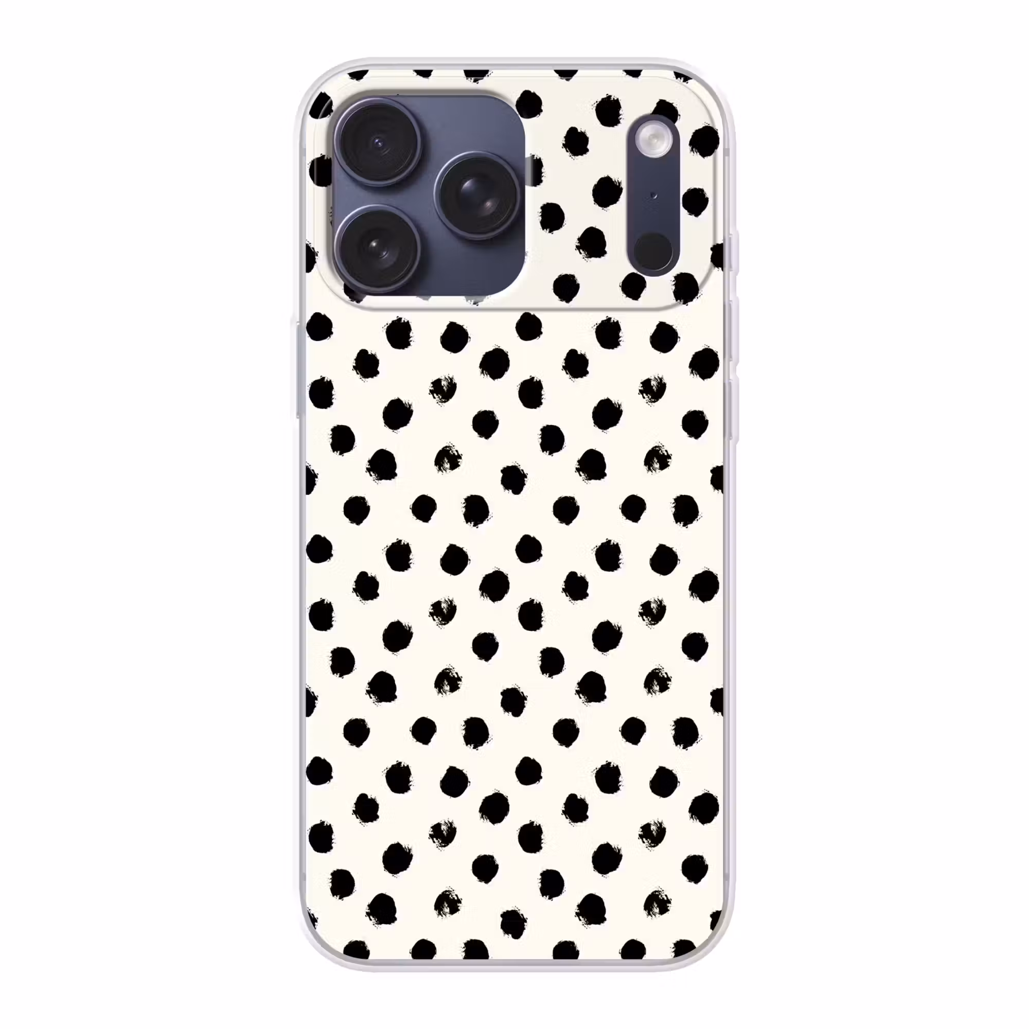 Telefoonhoesje Softcase - Stippen - Zwart - Wit - Print - Minimalistisch
