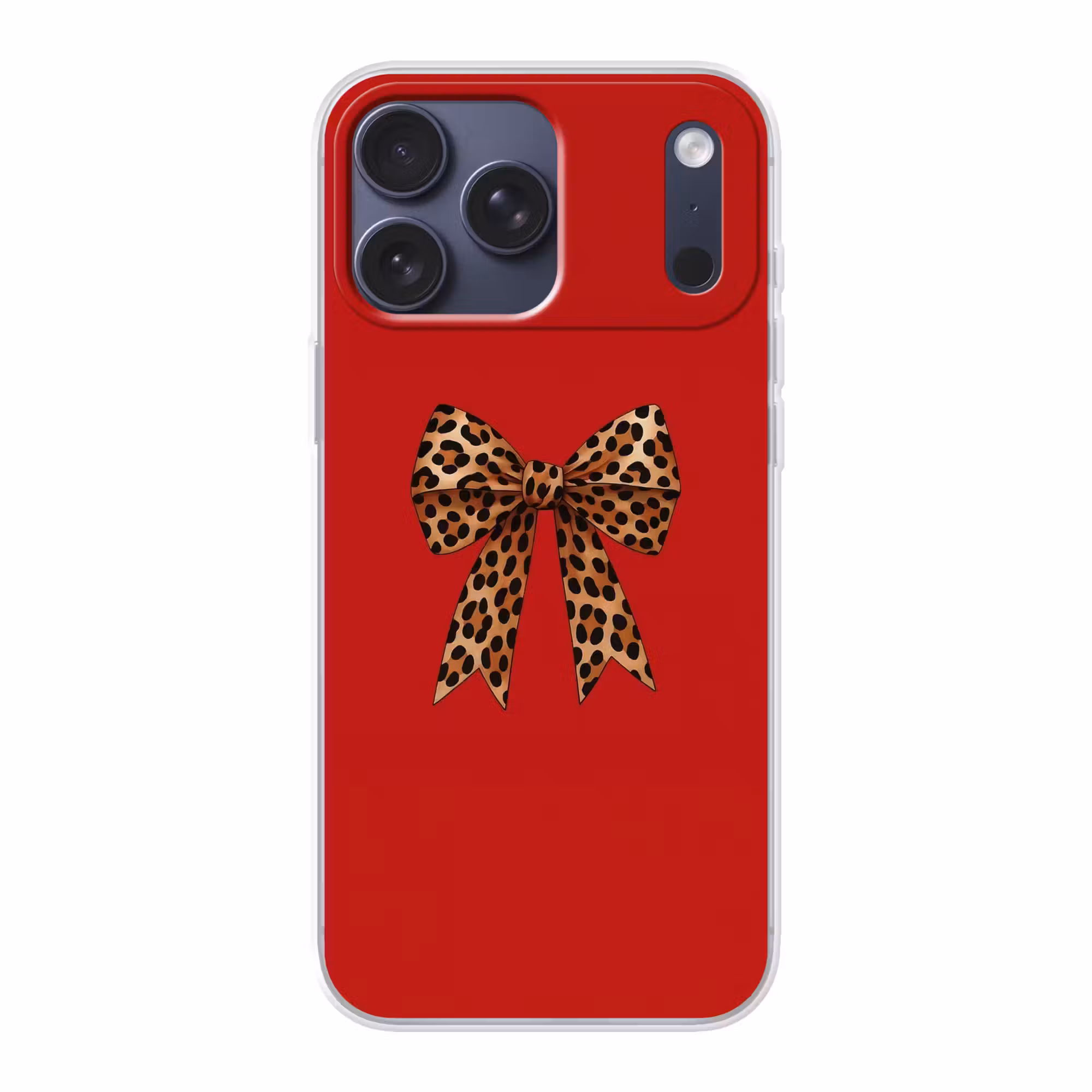 Telefoonhoesje Softcase - Strik - Sierlijk - Panter - Rood
