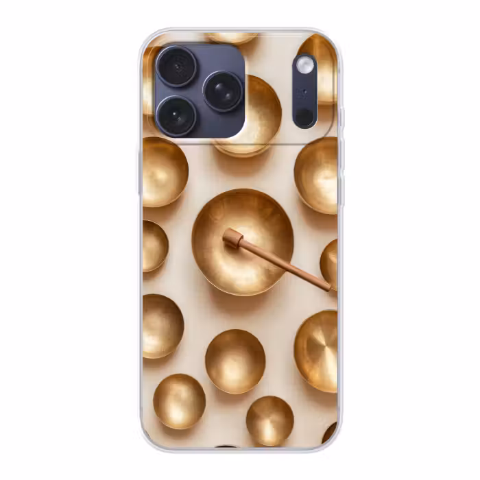 Telefoonhoesje Softcase - Klankschalen Goud