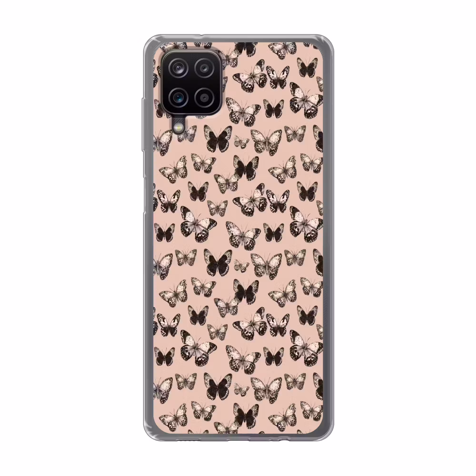 Telefoonhoesje Softcase - Tijdloos - Vlinders - Perzik