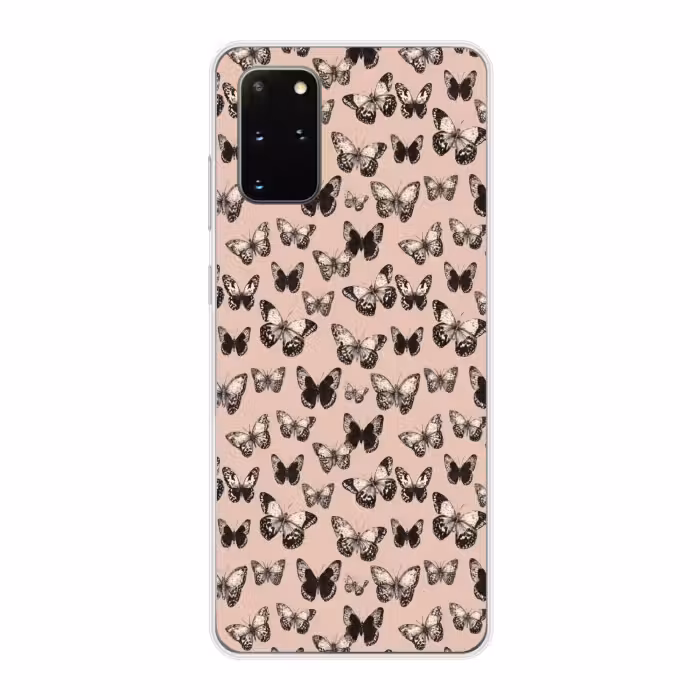 Telefoonhoesje Softcase - Tijdloos - Vlinders - Perzik