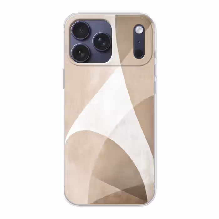 Telefoonhoesje Softcase - Abstracte Organische Vormen Beige
