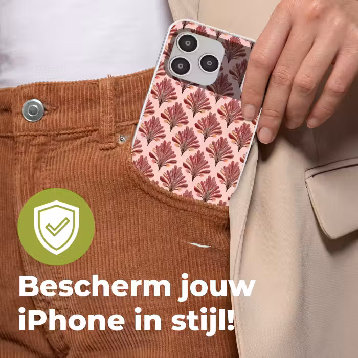Telefoonhoesje Softcase - Waaier - Roze - Rood
