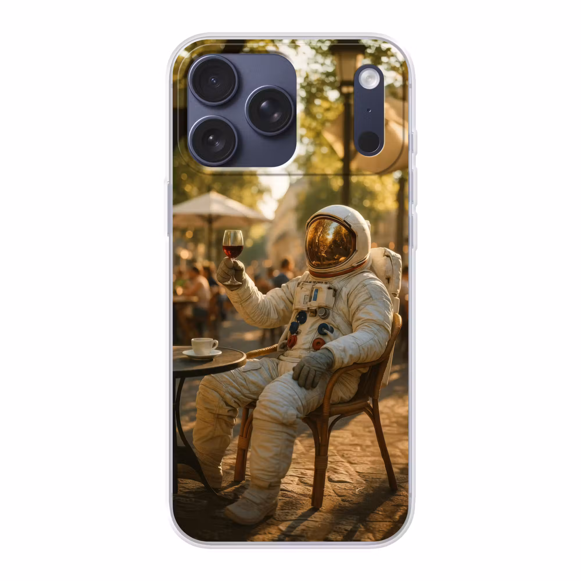 Telefoonhoesje Softcase - Wijn - Rood - Terras - Koffie