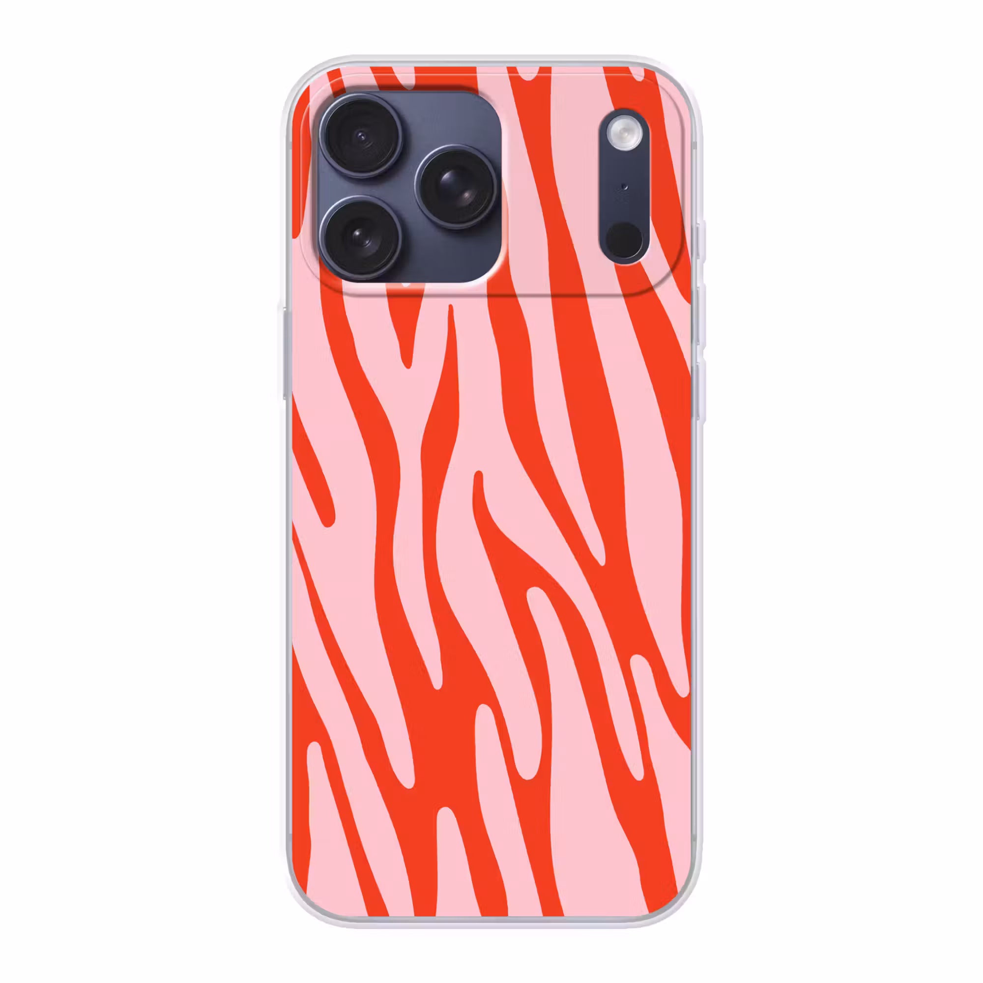 Telefoonhoesje Softcase - Zebraprint - Roze - Rood - Dierenprint