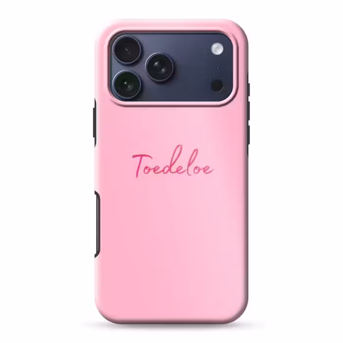Telefoonhoesje Toughcase - Toedeloe - Roze - Minimalistisch