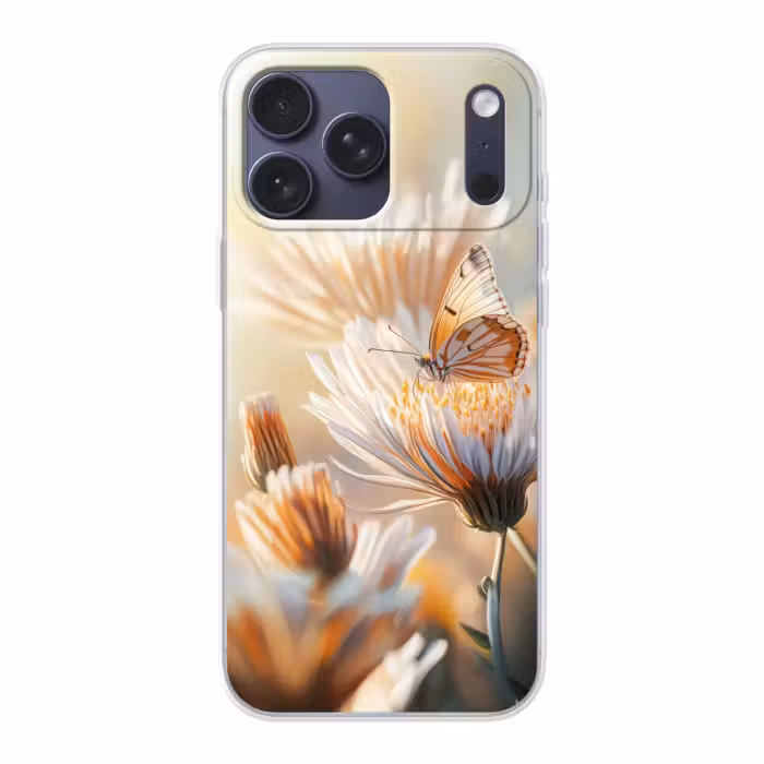 Telefoonhoesje Softcase - Vlinder op Bloem