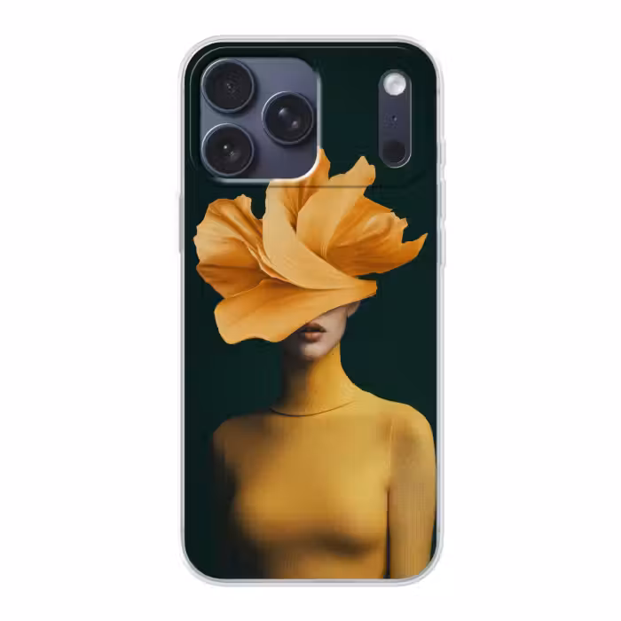 Telefoonhoesje Softcase - Vrouw - Hoed - Geel
