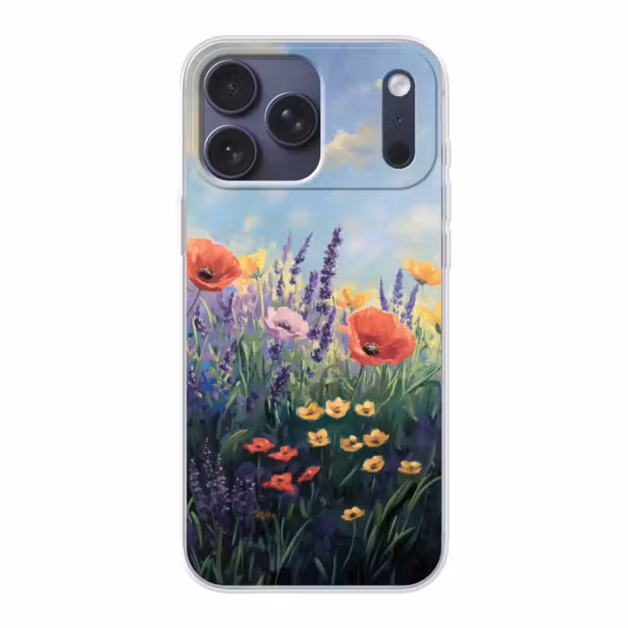 Telefoonhoesje Softcase - Weide - Bloemen - Kleurrijk