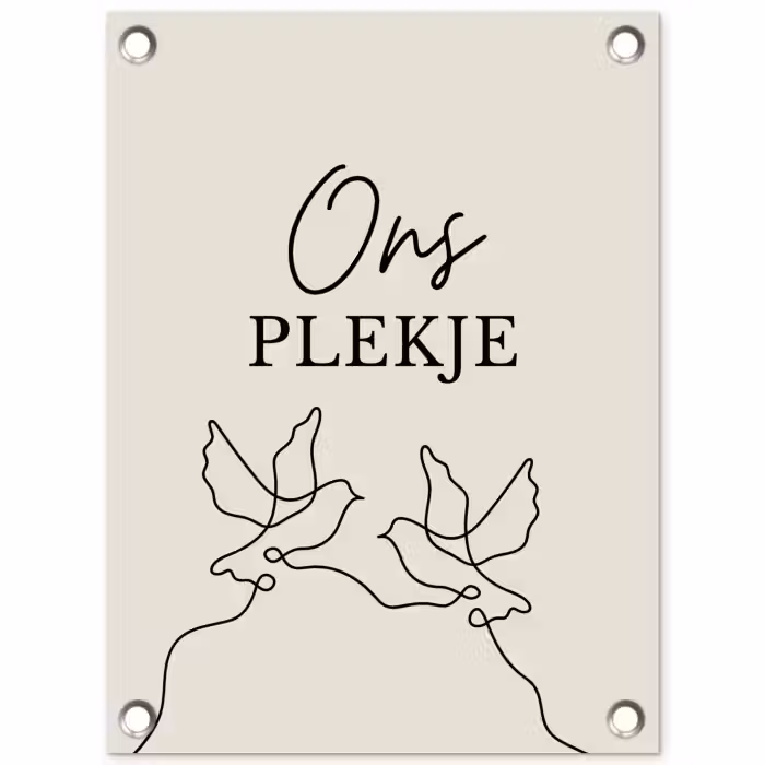 Tuinposter - Ons Plekje met Vogels