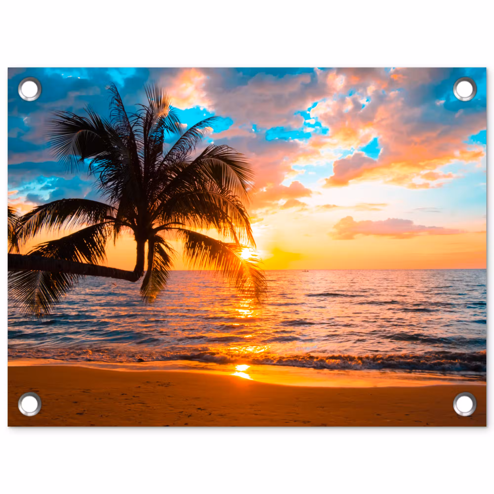 Tuinposter - Tropische Zonsondergang aan Zee