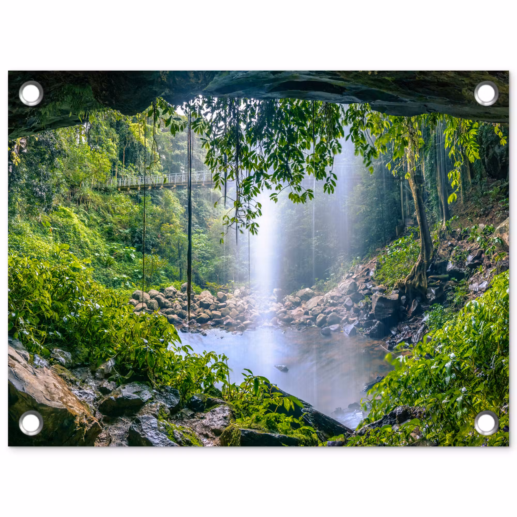 Tuinposter - Verborgen Waterval