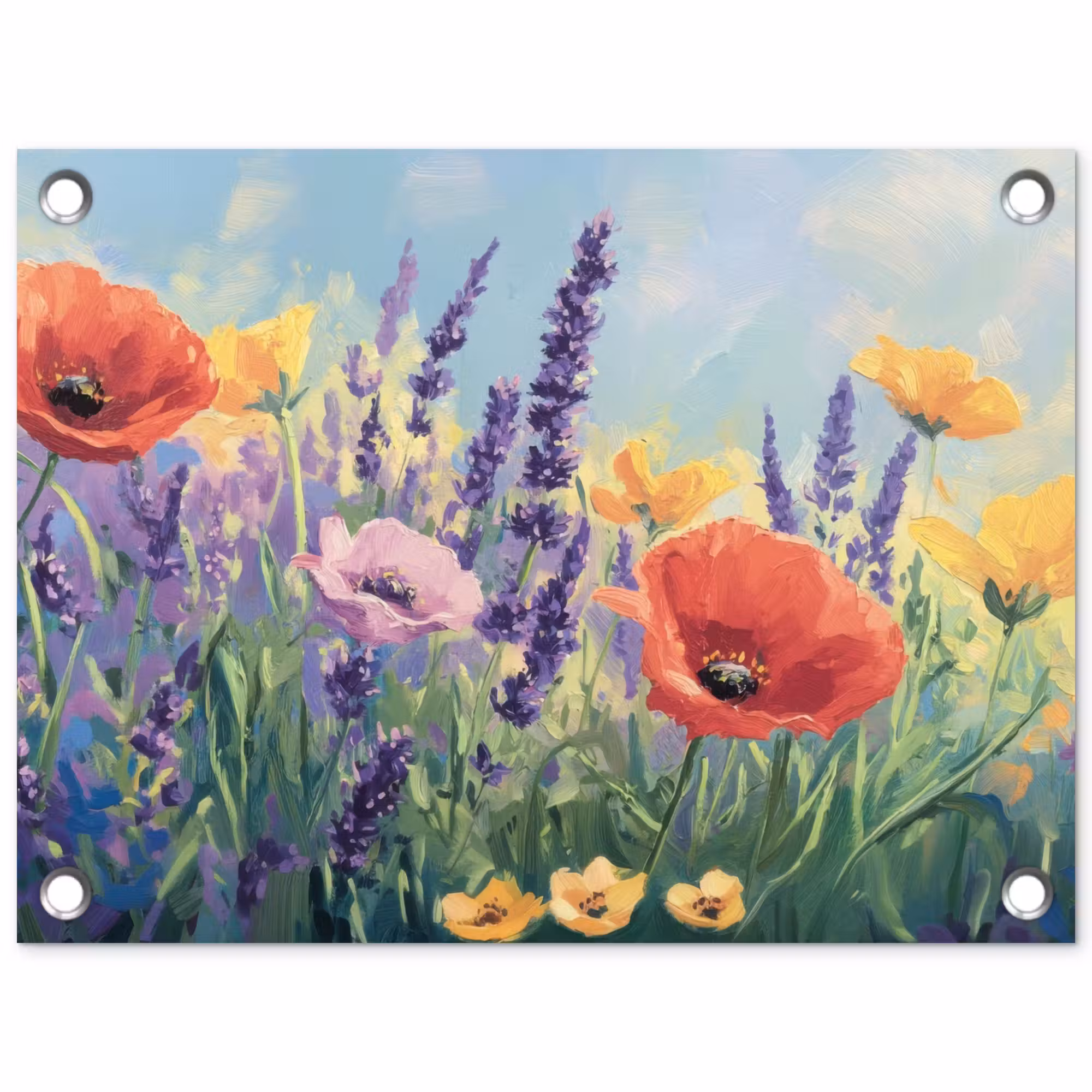 Tuinposter - Weide - Bloemen - Kleurrijk