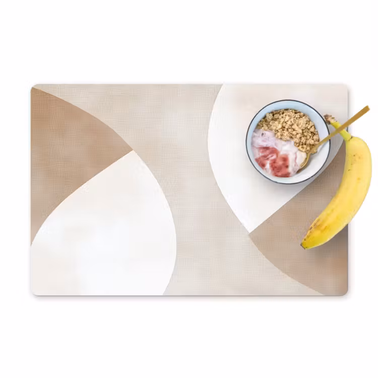 Placemat - 6 stuks - Abstracte Vormen Beige