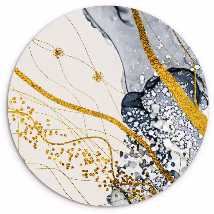 Muurcirkel - Abstract - Goud - Natuur - Kunst