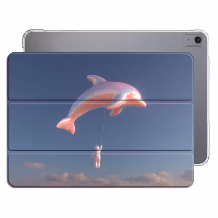 iPad hoes - Dolfijn - Roze - Astronaut