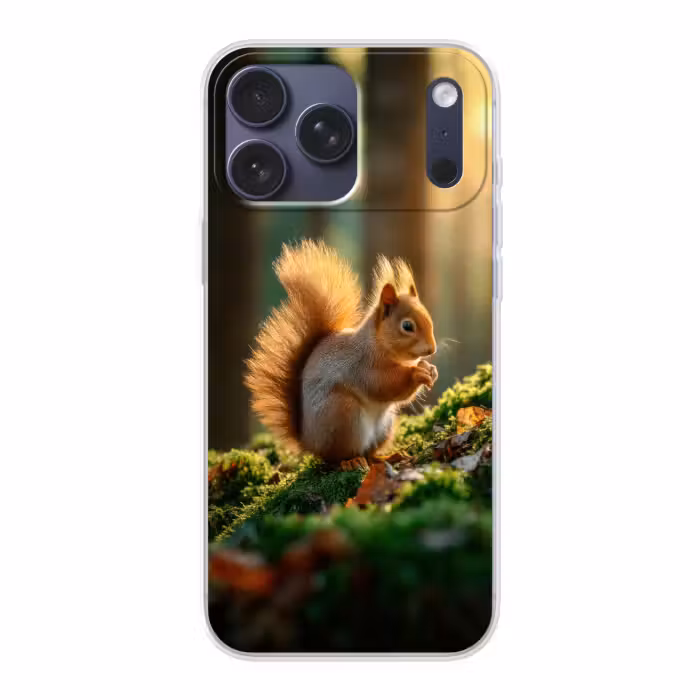 Telefoonhoesje Softcase - Eekhoorn op Mos in Bos