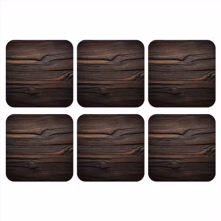 Onderzetter​ - Zwart Hout met Nerf