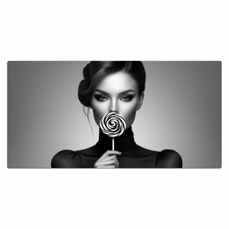 Bureau onderlegger - Vrouw - Lolly - Zwart