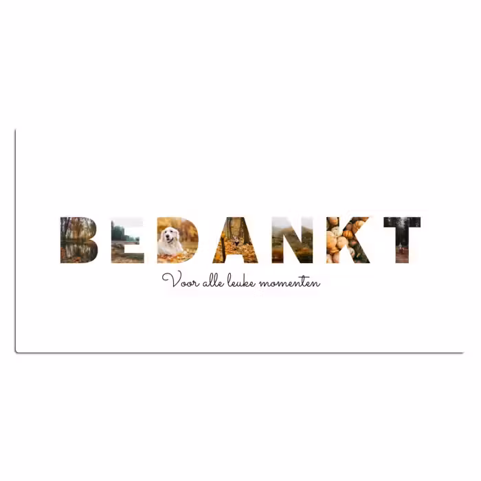 Gepersonaliseerde bureau onderlegger - Bedankt voor Alle Leuke Momenten Herfst