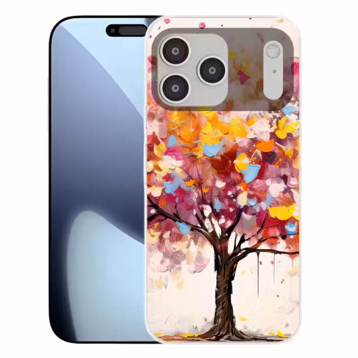 Telefoonhoesje Softcase - Kleurrijke Boom Abstract
