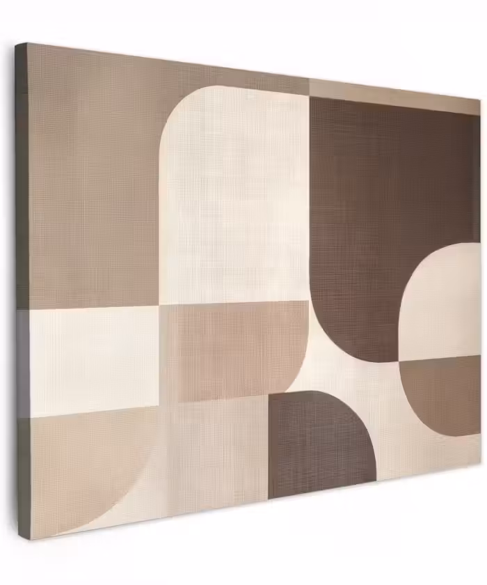 Canvas schilderij - Geometrisch - Geweven structuur - Modern