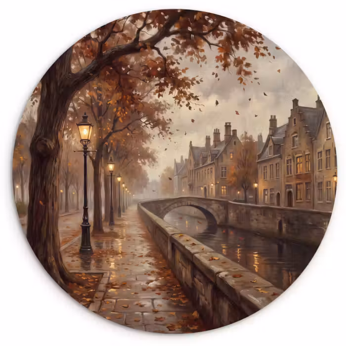 Wandcirkel - Glas - Kanaal - Herfst - Stad