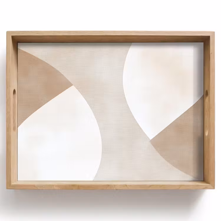 Dienblad - Abstracte Vormen Beige