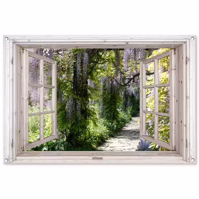 Tuinposter - Uitzicht op Wisteria-Tuin