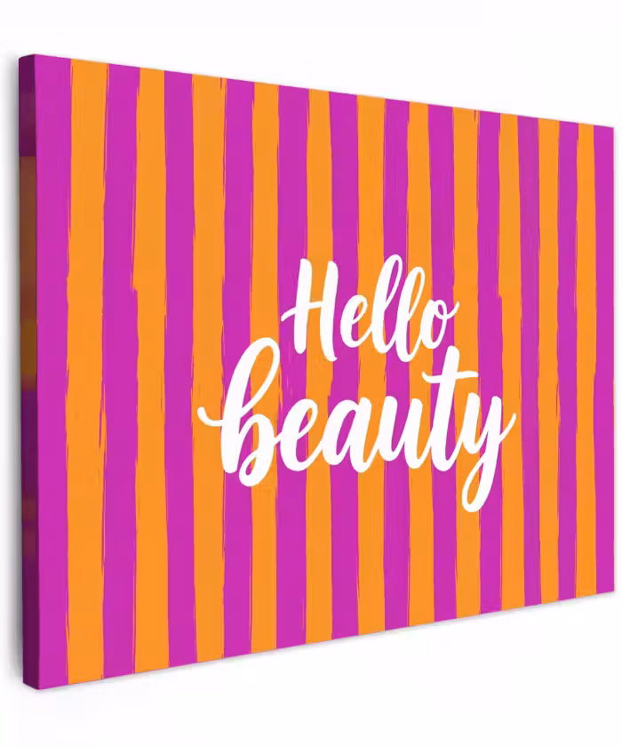 Canvas schilderij - Modern - Hello - Oranje