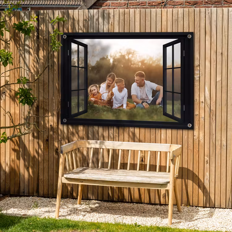 Tuinposter doorkijk met eigen foto — 2