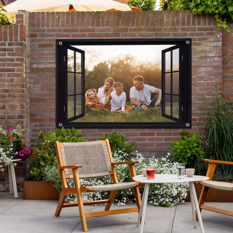 Tuinposter doorkijk met eigen foto — 3