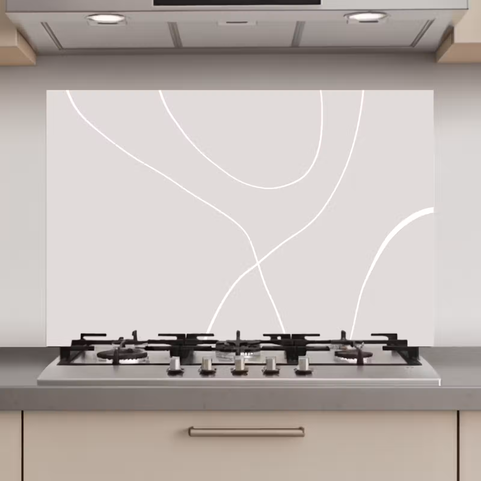 Spatscherm keuken - Line art - Abstract - Pastel — 1