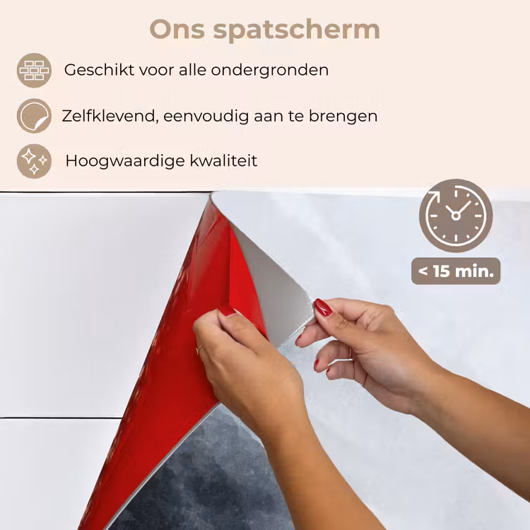 Spatscherm keuken - Abstract - Verf - Goud - Zwart - Marmer — 4