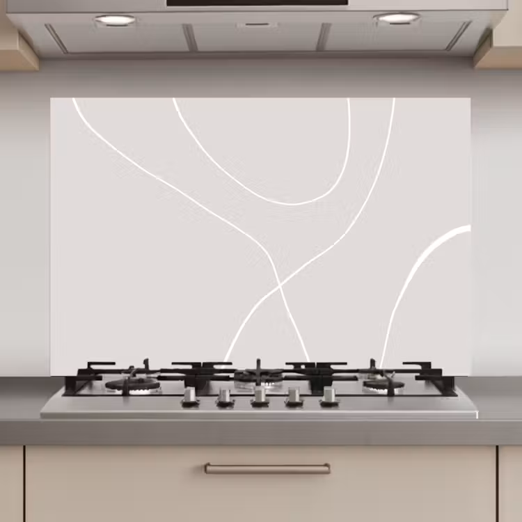 Spatscherm keuken - Line art - Abstract - Pastel — 1