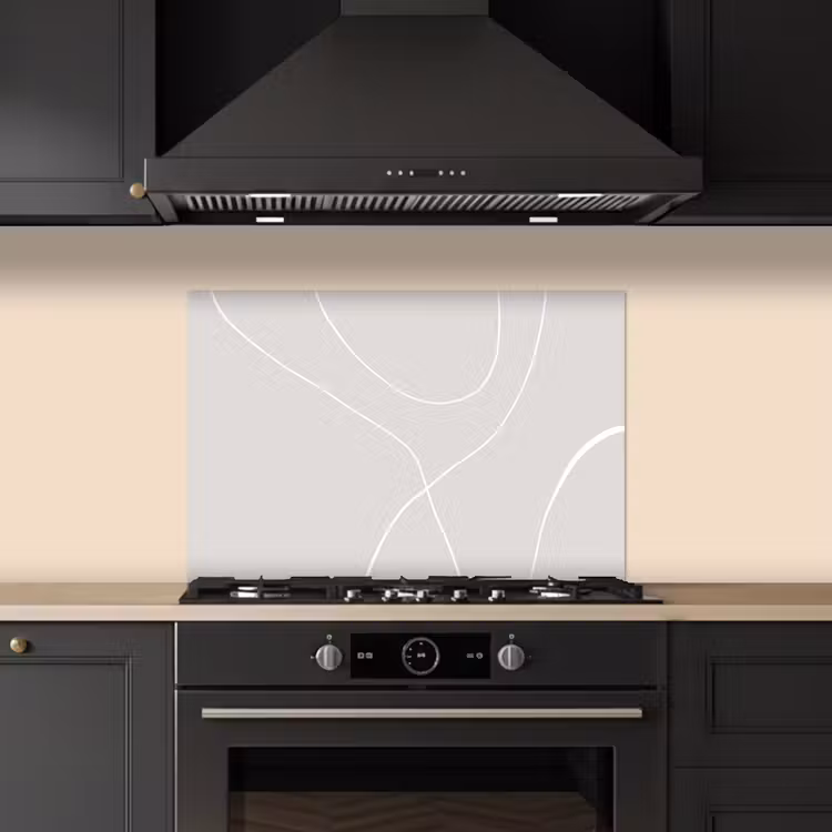 Spatscherm keuken - Line art - Abstract - Pastel — 2