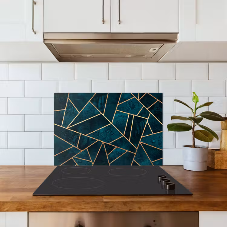 Spatscherm keuken - Stenen - Goud - Luxe - Patronen - Abstract — 6
