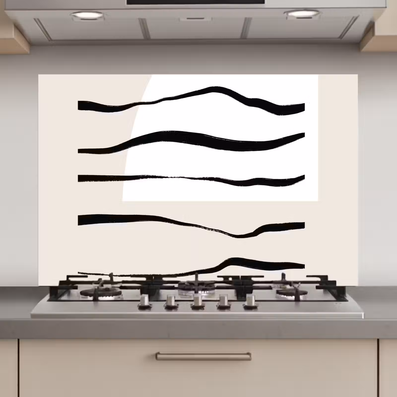 Spatscherm keuken - Abstract - Lijn - Pastel — 1