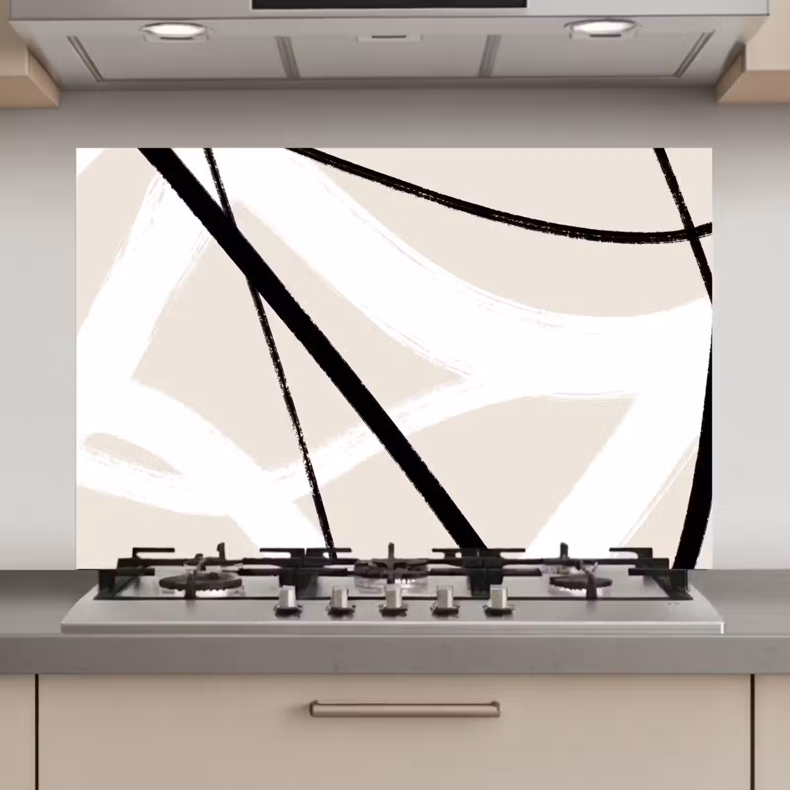 Spatscherm keuken - Lijn - Abstract - Minimalisme - Pastel — 1