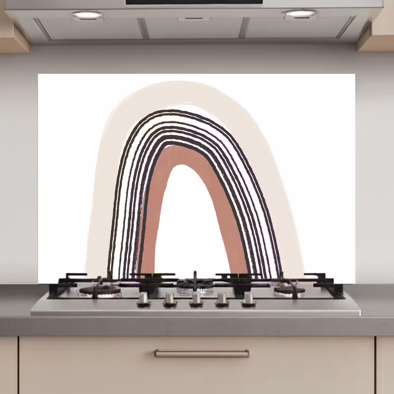 Spatscherm keuken - Regenboog - Pastel - Design — 1