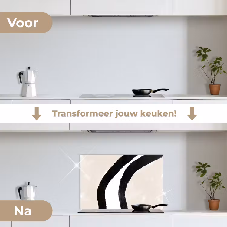 Spatscherm keuken - Abstract - Lijn - Design - Pastel — 3