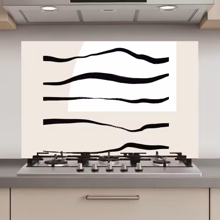 Spatscherm keuken - Abstract - Lijn - Pastel — 1