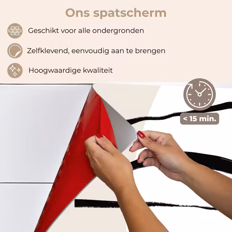 Spatscherm keuken - Abstract - Lijn - Pastel — 4