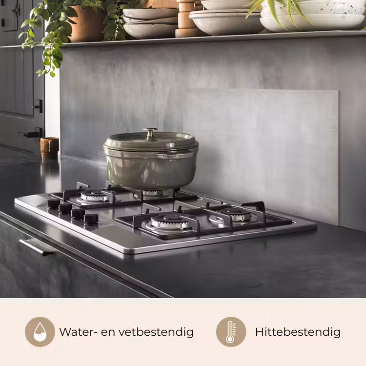 Spatscherm keuken - Beton - Grijs - Cement - Industrieel - Structuur — 7