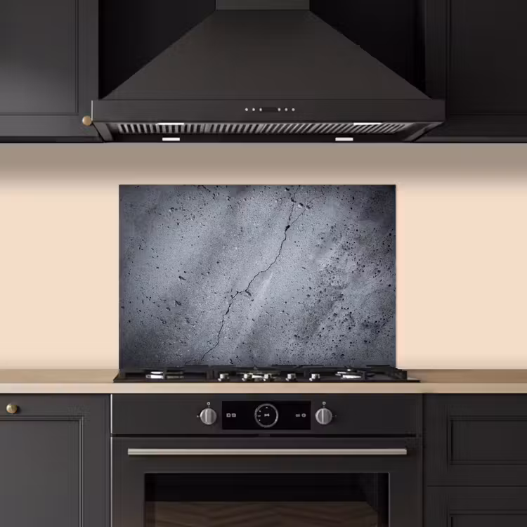 Spatscherm keuken - Beton - Grijs - Scheur — 2