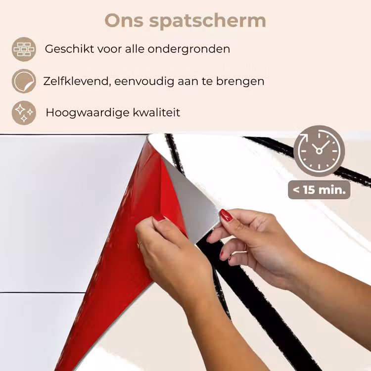 Spatscherm keuken - Lijn - Abstract - Minimalisme - Pastel — 4